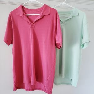 2 J Crew Short Sleeve Polo Shirts L